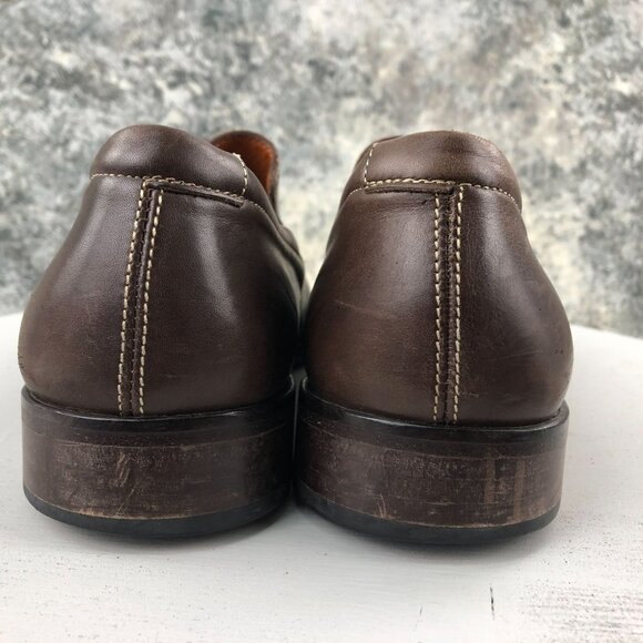 Gordon Rush Men's Size 13 Brown Leather Casual Slip On Loafers Shoes - Picture 4 of 13